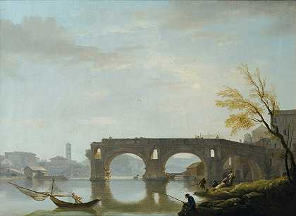 克劳德·约瑟夫·弗内特的《罗马罗托桥风景》