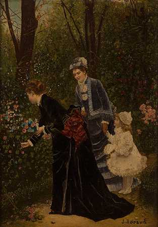 “在花园里，玛丽·弗朗索瓦·菲尔明·吉拉德
