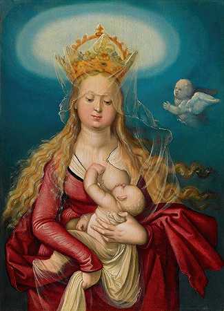 汉斯·巴尔登的《圣母作为天后吮吸婴儿基督》