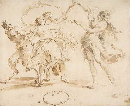弗朗西斯科·祖卡雷利（Francesco Zuccarelli）的《三只跳舞的睡莲和一只萨提尔》