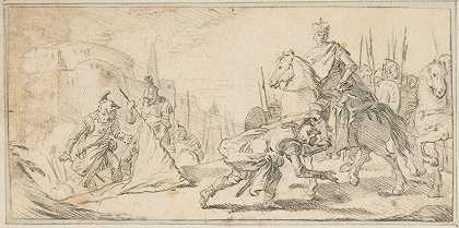 乔瓦尼·巴蒂斯塔·蒂埃波罗的《士兵向皇帝投降，背景是一座城市》