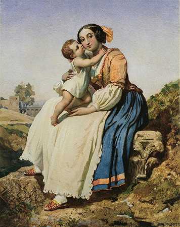 多米尼克·路易斯·帕佩蒂的《意大利农民妇女与儿童》