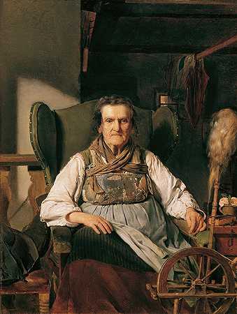弗朗茨·埃布尔（Franz Eybl）的《纺车旁的拉姆绍尔农民》