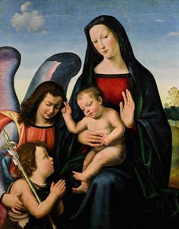 马里奥托·阿尔贝蒂内利的《圣母与孩子与年轻的施洗者圣约翰和天使》