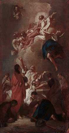 乔瓦尼·巴蒂斯塔·皮亚泽塔（Giovanni Battista Piazzetta）的《圣母升天草图》