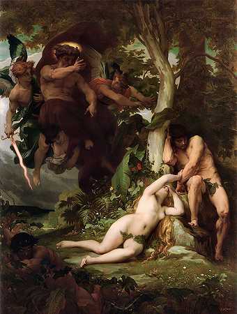 亚历山大·卡巴内尔《从天堂花园驱逐亚当和夏娃》