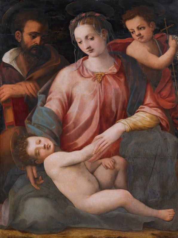 米歇尔·托西尼（Michele Tosini）的《圣婴圣约翰施洗者的神圣家庭》