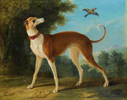 让-巴蒂斯特·欧德利的《风景中的灰狗》