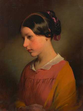 弗里德里希·冯·阿默林（Friedrich von Amerling）小时候的卢德米拉·阿默林（艺术家的女儿）