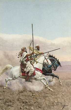 朱利奥·罗萨蒂的《两个阿拉伯骑士》