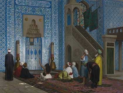 Jean-Léon GéRôme的《伊斯坦布尔Rüstem Pasha清真寺》