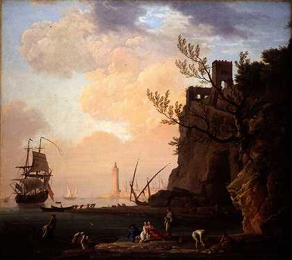 克劳德·约瑟夫·弗内特的《意大利海港场景》