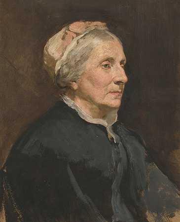 埃德温·奥斯汀·艾比的《一位老年妇女的肖像》