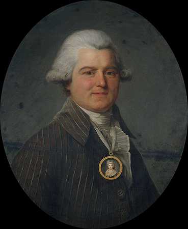 安托万·维斯特（Antoine Vester）的肖像画一个戴着徽章的男人