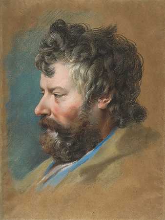 弗朗索瓦·莱莫恩（François Lemoyne）的《一个留胡子的男人的头像》