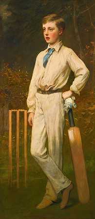 詹姆斯·桑特的《年轻板球手的肖像》