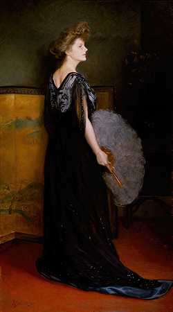“朱利叶斯·勒布朗·斯图尔特的弗朗西斯·斯坦顿·布莱克夫人肖像