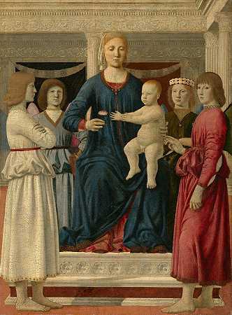 皮耶罗·德拉·弗朗西斯卡（Piero Della Francesca）的《圣母和孩子与四位天使并驾齐驱》
