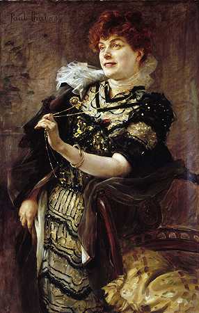 丹尼尔·莱苏厄肖像（Jeanne Loiseau，1860-1921，DITE），保罗·埃米尔·夏巴斯的妻子