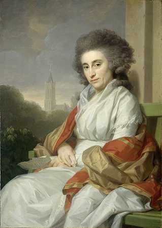 约翰·弗里德里希·奥古斯特·蒂施贝因的《约翰内斯·卢布林克二世的妻子科内利娅·里杰尼乌斯肖像》