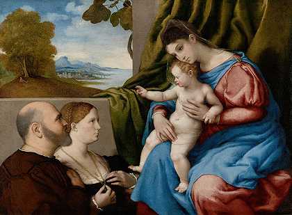 洛伦佐·洛托（Lorenzo Lotto）的《麦当娜和孩子与两个捐赠者》