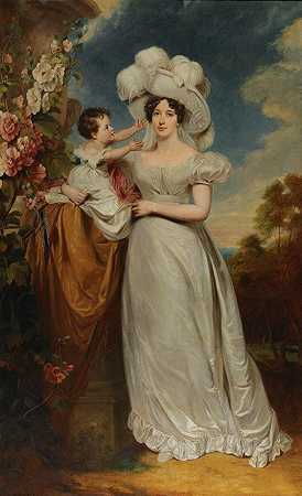 乔治·亨利·哈洛的《一个女人和孩子的肖像》