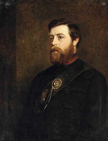 威廉·鲍威尔·弗里斯（William Powell Frith）的《詹姆斯·潘顿（James Panton Esq.）的肖像，身穿国王皇家步枪军团（60英尺）制服》
