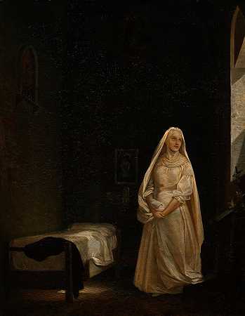 卡尔·古斯塔夫·普拉杰曼的《囚室里的修女》