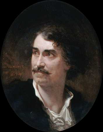 “肖像画艾蒂安·梅林格（1808-1875），演员和雕塑家。作者：阿道夫·伊冯