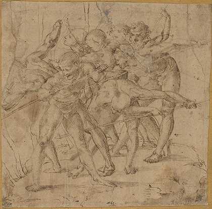 Girolamo Genga的《战斗场景》