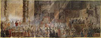 1783年，古斯塔夫三世在罗马圣彼得教堂参加圣诞弥撒