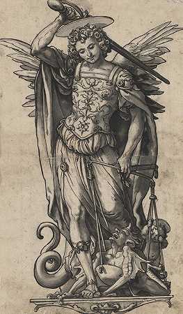 《大天使迈克尔饰演Seelenwäger》作者：Hans Holbein The Younger