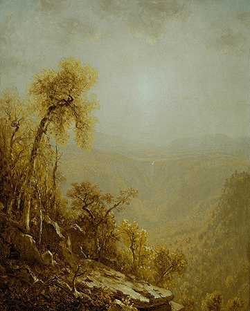 桑福德·罗宾逊·吉福德的《考特斯基尔·丁香，卡茨基尔山脉》