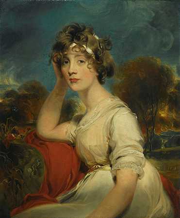 托马斯·劳伦斯爵士的《简·龙夫人肖像》