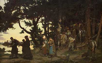Kazimierz Alchimowicz的《Gediminas的葬礼》