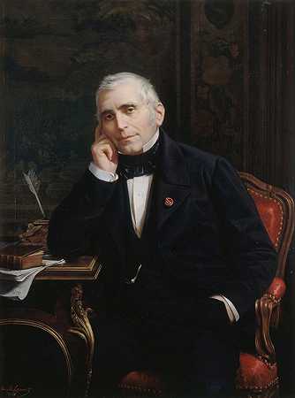 “肖像Eugène Scribe（1791-1861），剧作家Emile Vernet Lecomte