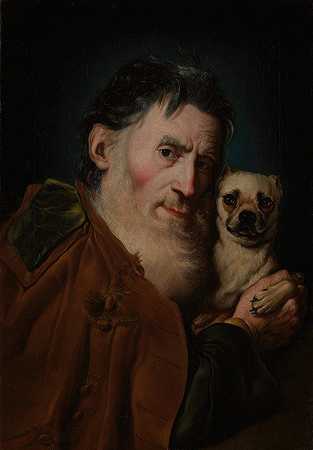 贾科莫·塞鲁蒂的《一个带狗的老人》