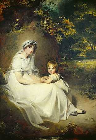 托马斯·劳伦斯爵士的《玛丽·坦普顿夫人和她的长子》