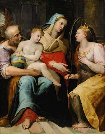 洛伦佐·萨巴蒂尼《亚历山大圣凯瑟琳的神圣家庭》