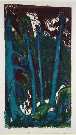 恩斯特·路德维希·凯尔希纳的《杉树》