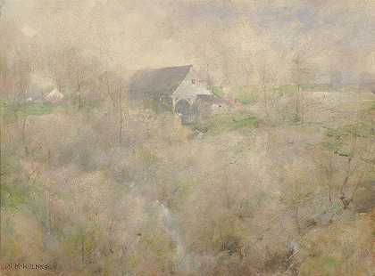 威廉·亨利·福尔摩斯的《我的老磨坊，霍尔姆斯克罗夫特，洛克维尔附近》