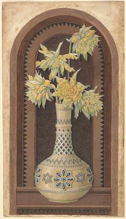 爱德华·约翰·波因特的《青花瓶中的水仙》