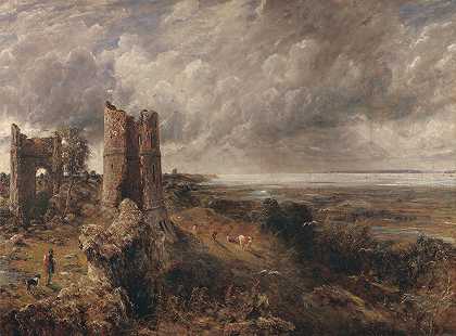 约翰·康斯特布尔的《哈德利城堡，暴风雨之夜后的泰晤士河之口》
