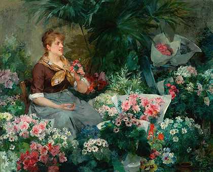 路易·玛丽·德·施莱弗的《卖花人》