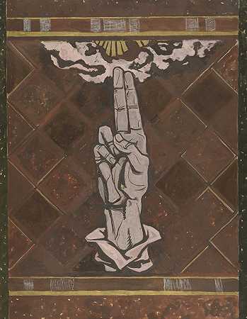 “宣誓的手理查德·尼古拉·罗兰·霍斯特为海牙Hoge Raad的大理石装饰人物设计