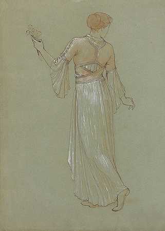 亨利·詹姆斯·霍利德（Henry James Holiday）对一名穿着埃及服装的女性的研究