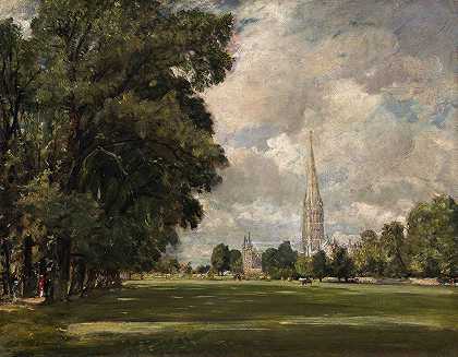 约翰·康斯特布尔（John Constable）的《下沼泽索尔兹伯里大教堂》（Salisbury Cathedral from Lower Marsh Close）