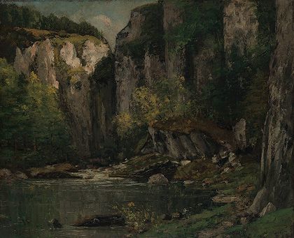 古斯塔夫·库尔贝的《河流与岩石》