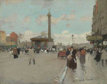 路易吉·卢瓦尔的《巴士底狱广场》，巴黎