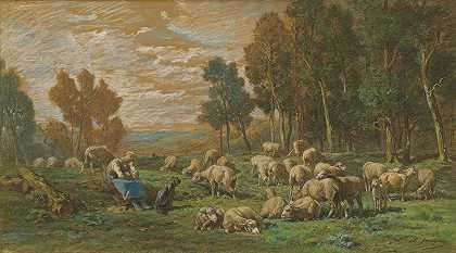查尔斯·埃米尔·雅克的《牧羊女》